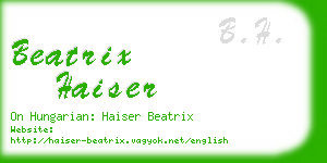 beatrix haiser business card